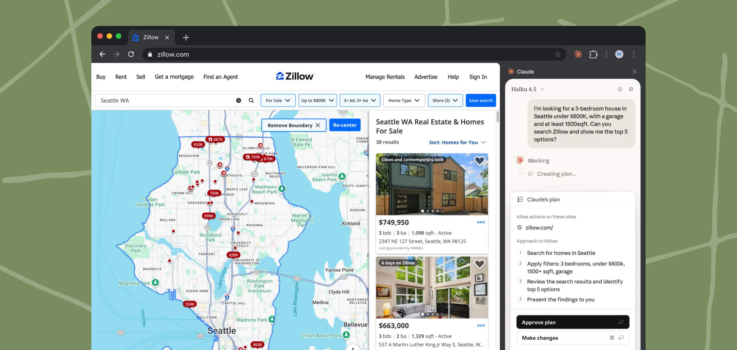 Ảnh: Claude for Chrome được định vị như công cụ research và thao tác xuyên tab trên web.