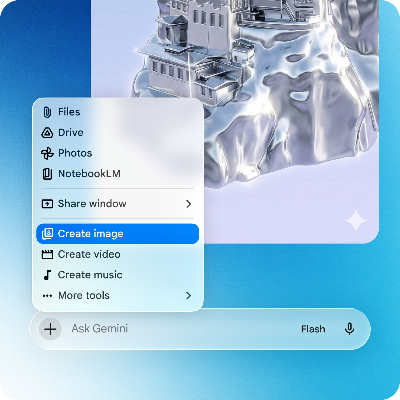 Ảnh: Google Gemini for Mac - Spark nhấn vào kết nối file và ứng dụng trên máy.