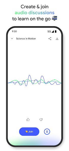 Ảnh chụp từ Google Play: NotebookLM hỗ trợ tạo nhiều dạng đầu ra để học và làm việc.