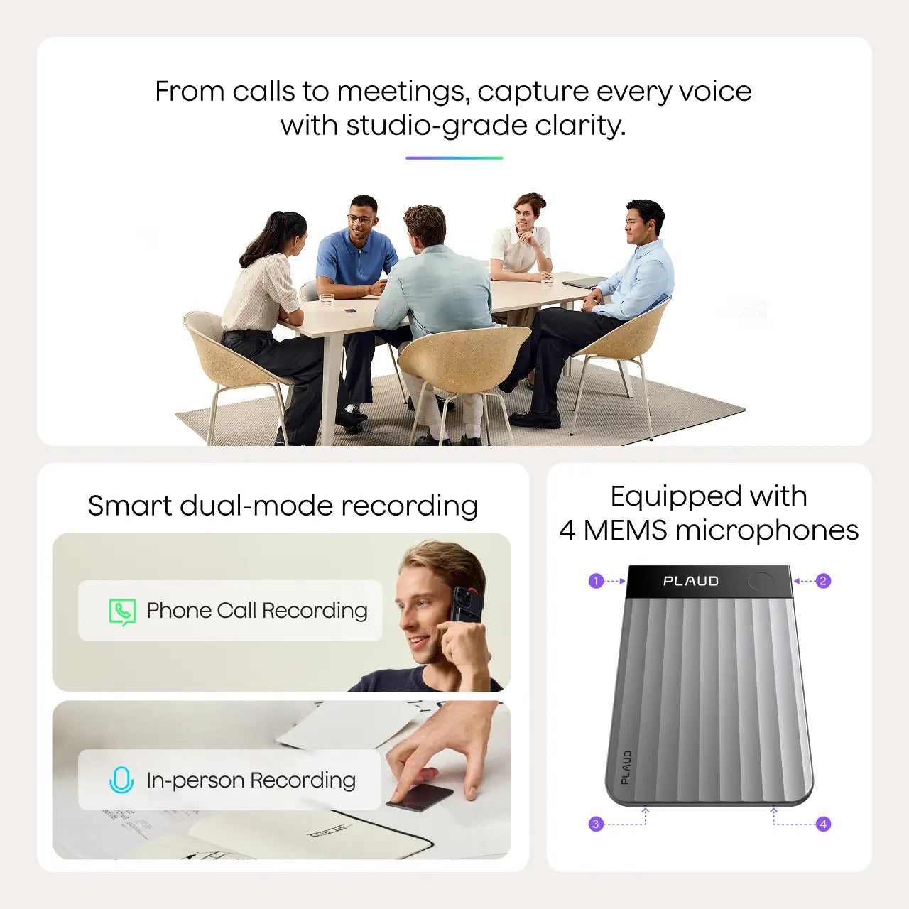 Plaud Note Pro được xây theo hướng “capture before summarize”, tức ưu tiên bắt trọn ngữ cảnh trước rồi mới để AI xử lý tiếp. Ảnh: Plaud