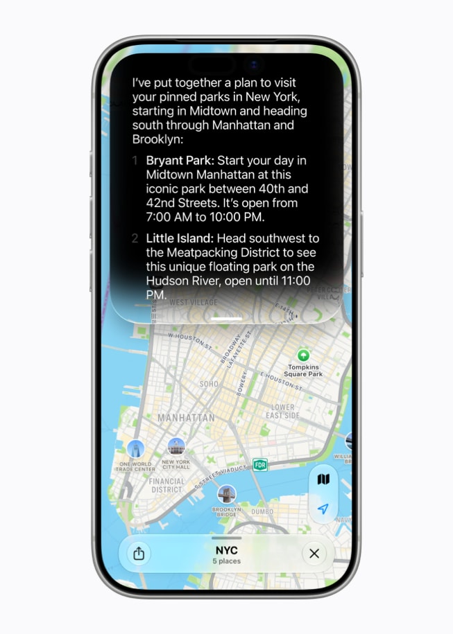 Apple đang đẩy Apple Intelligence thành lớp tính năng chạy xuyên suốt trên iPhone, iPad và Mac thay vì chỉ là một app riêng lẻ. Ảnh: Apple Newsroom