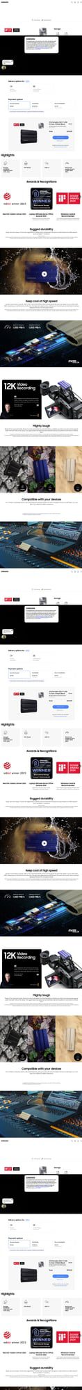 Samsung T7 Shield là ví dụ khá điển hình cho nhóm SSD di động ưu tiên độ bền, chống bụi nước và dùng ngoài balo nhiều hơn. Ảnh: Samsung US