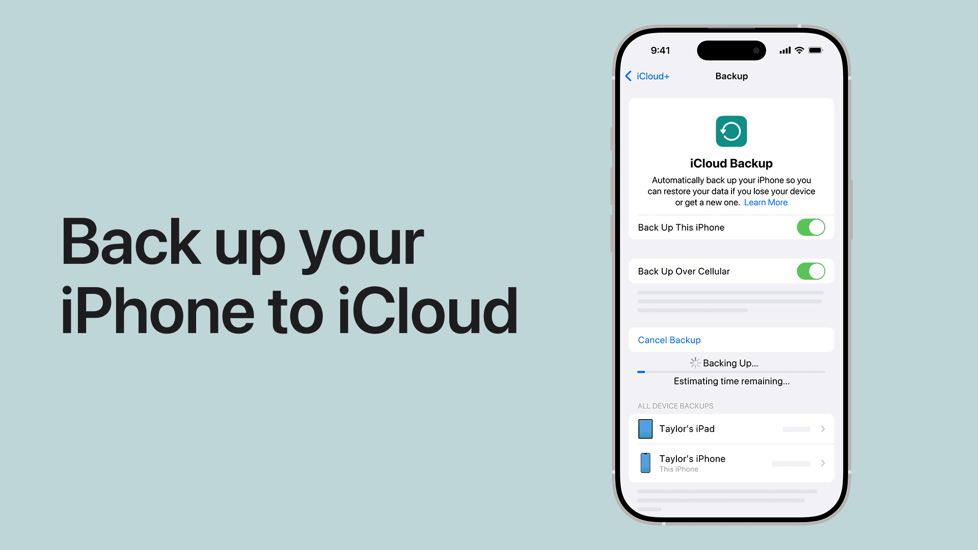 Apple Support giải thích luồng backup iPhone bằng iCloud, phù hợp cho anh em muốn có bản sao nhanh trước khi đổi máy hoặc reset. Ảnh: Apple Support