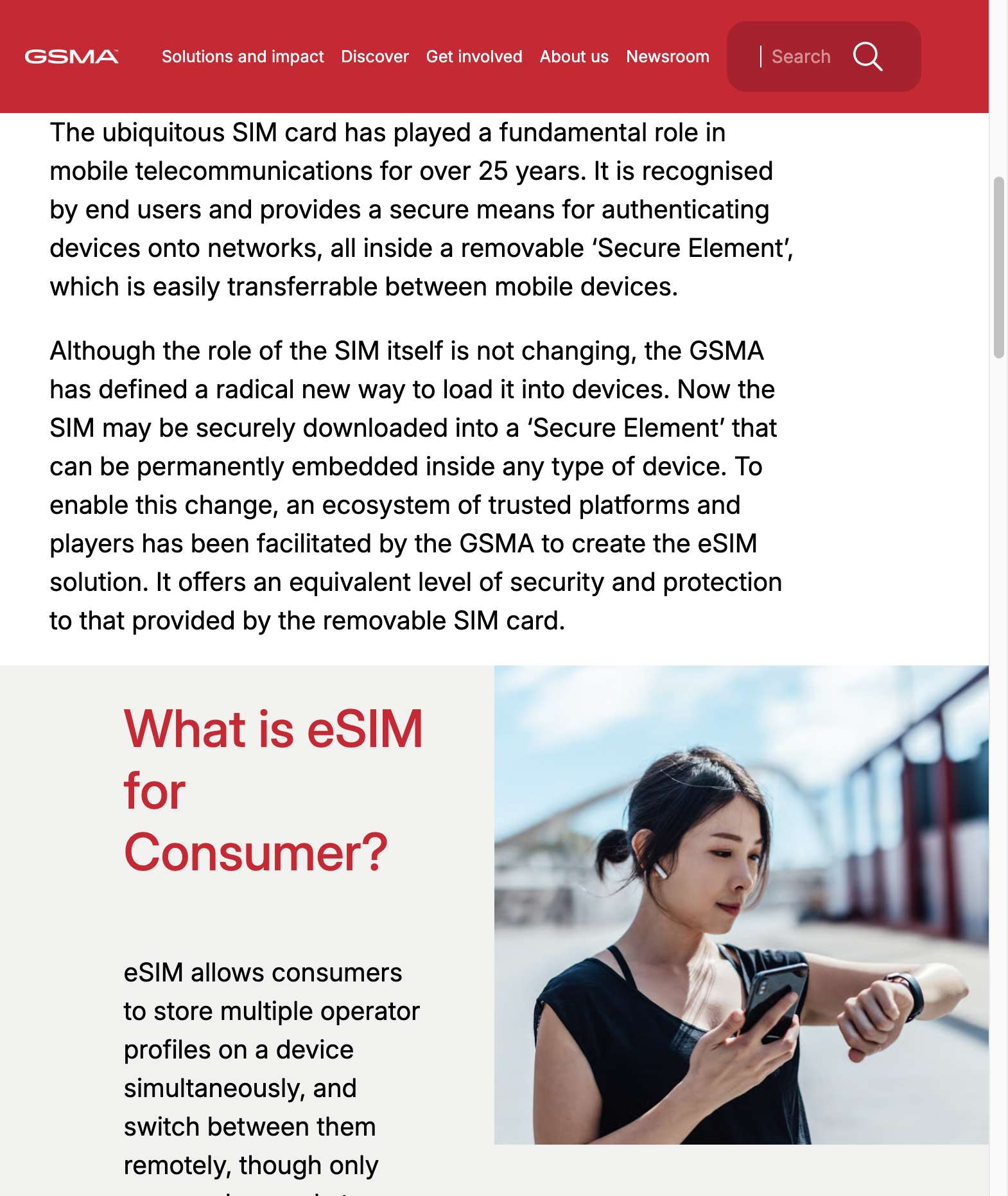GSMA mô tả eSIM giữ mức bảo mật tương đương SIM tháo rời nhưng linh hoạt hơn khi nạp cấu hình nhà mạng. Ảnh chụp nguồn: GSMA