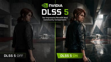 So sánh khung hình Control khi DLSS 5 tắt và bật.