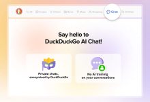 Giao diện chào mừng Duck.ai, dịch vụ AI chat riêng tư của DuckDuckGo