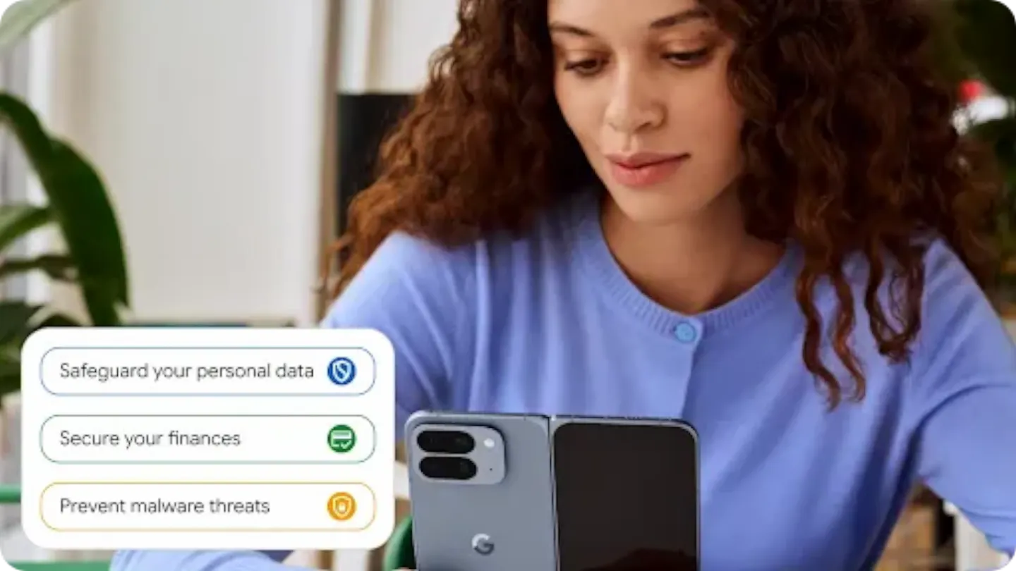 Ảnh: Android.com, hình minh hoạ chính thức về bảo mật trên thiết bị Android.