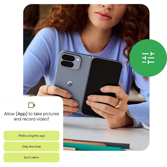 Ảnh: Android.com, hình minh hoạ chính thức cho các lớp kiểm soát và thông tin riêng tư trên thiết bị Android.