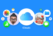 Biểu tượng iCloud trên nền xanh, minh họa chủ đề quản lý dung lượng và sao lưu iCloud