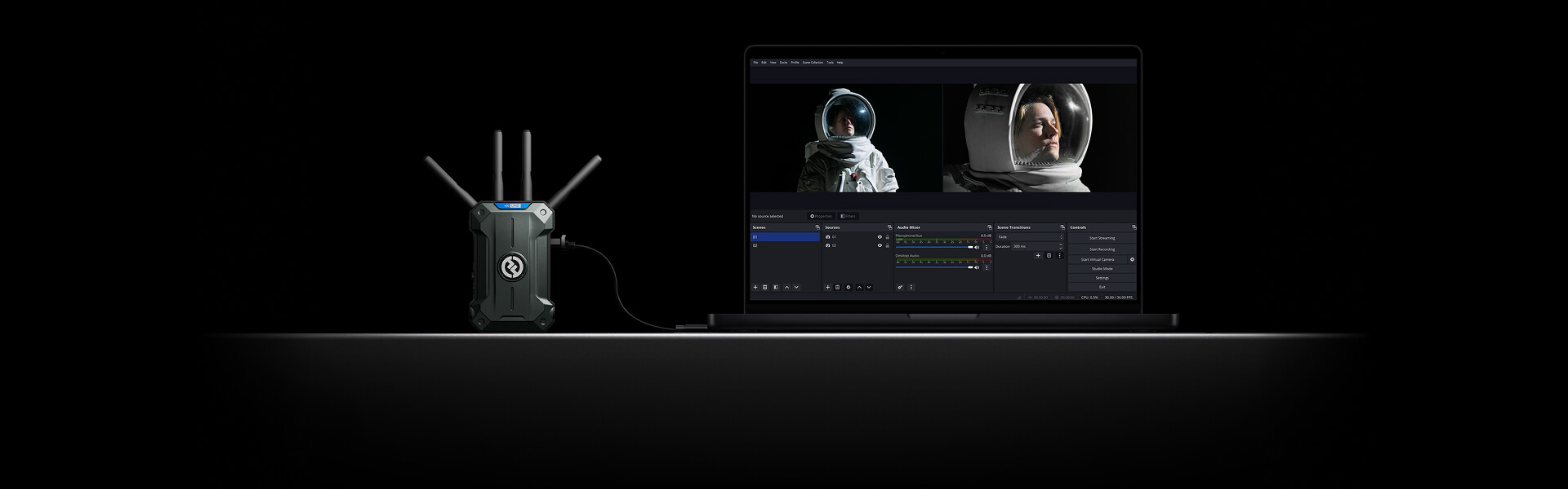 Pyro Ultra trong một tình huống giám sát video không dây.