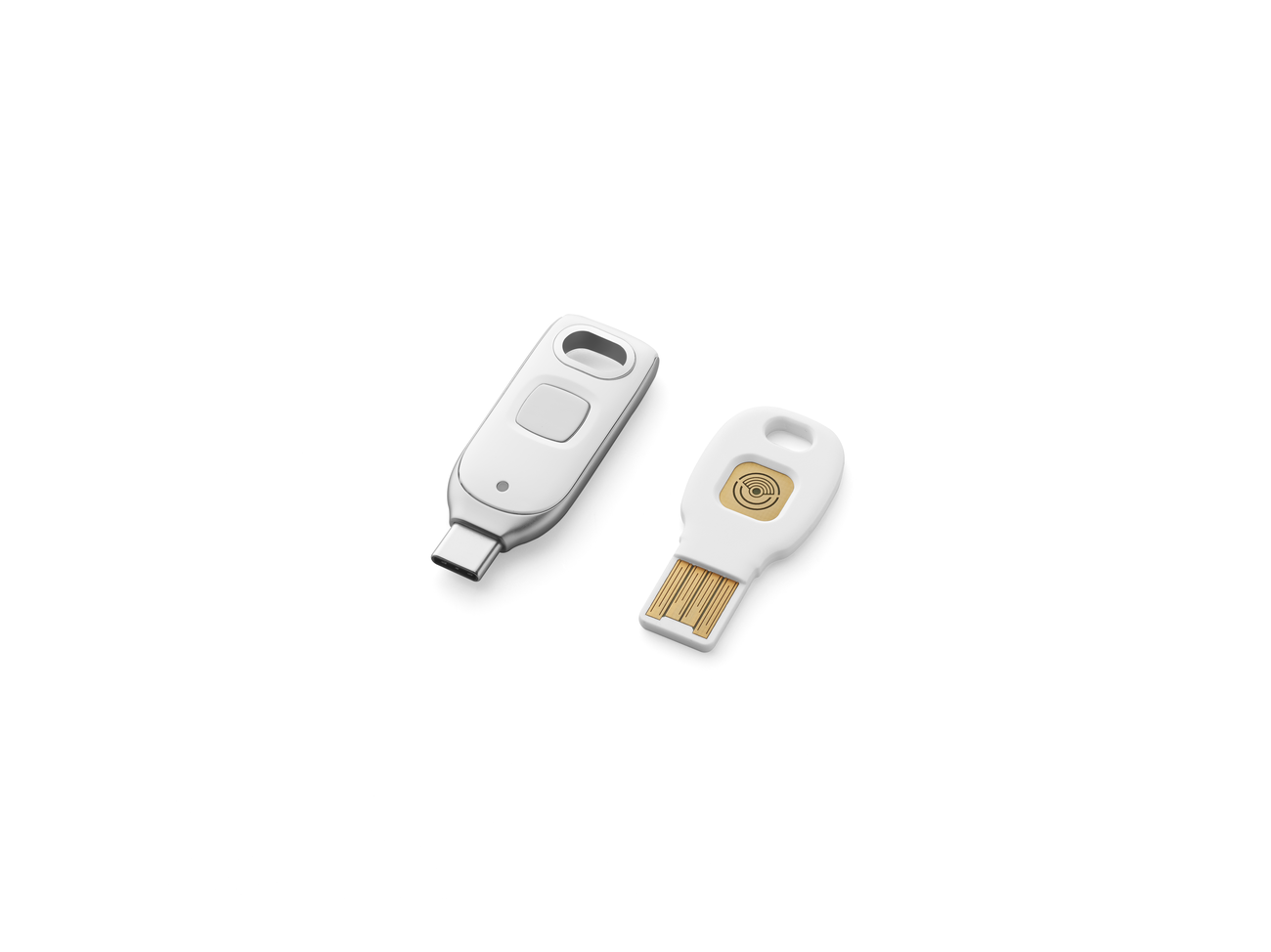 Hai khóa bảo mật Google Titan, minh họa phương thức xác thực dự phòng cho tài khoản quan trọng.