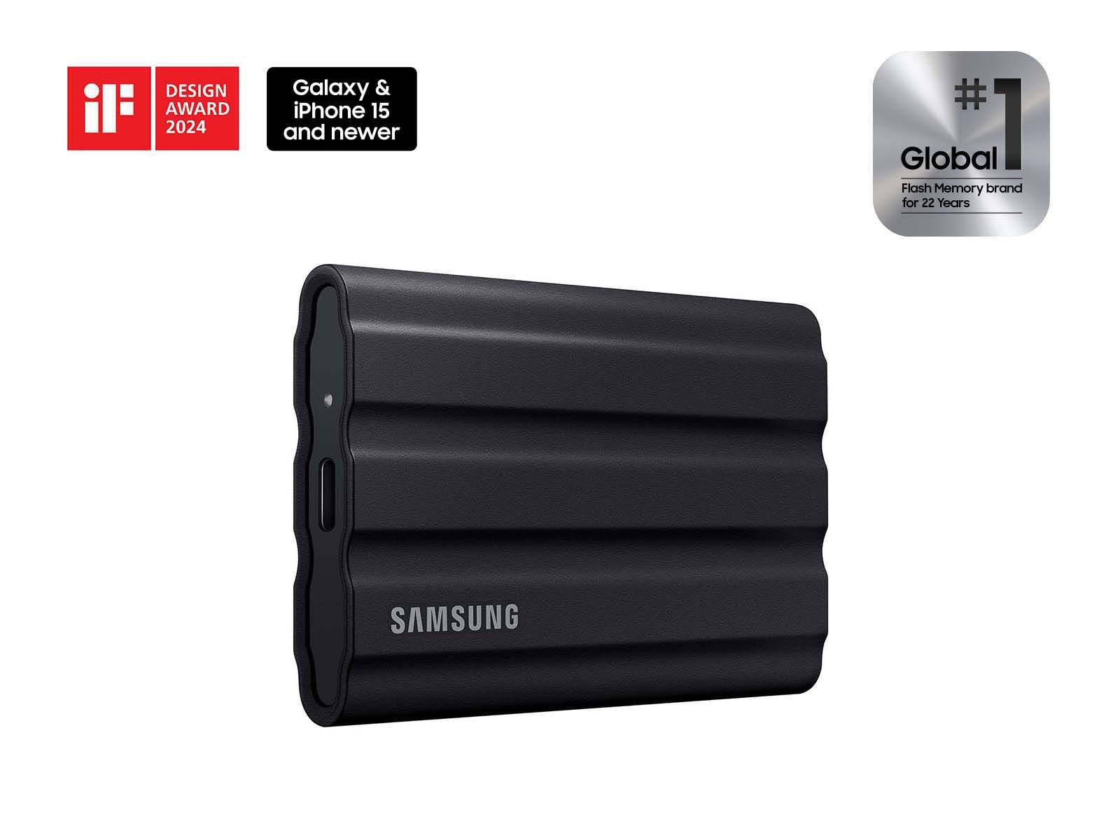 Samsung Portable SSD T7 Shield là một ví dụ rõ cho nhóm SSD di động thiên về độ bền và tính cơ động khi mang theo mỗi ngày. Ảnh: Samsung
