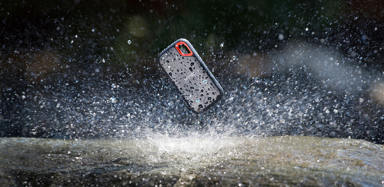 SanDisk Extreme Portable SSD là đại diện quen thuộc cho nhóm ổ lưu trữ di động nhỏ gọn, ưu tiên đem theo và chép file nhanh giữa nhiều thiết bị. Ảnh: Sandisk