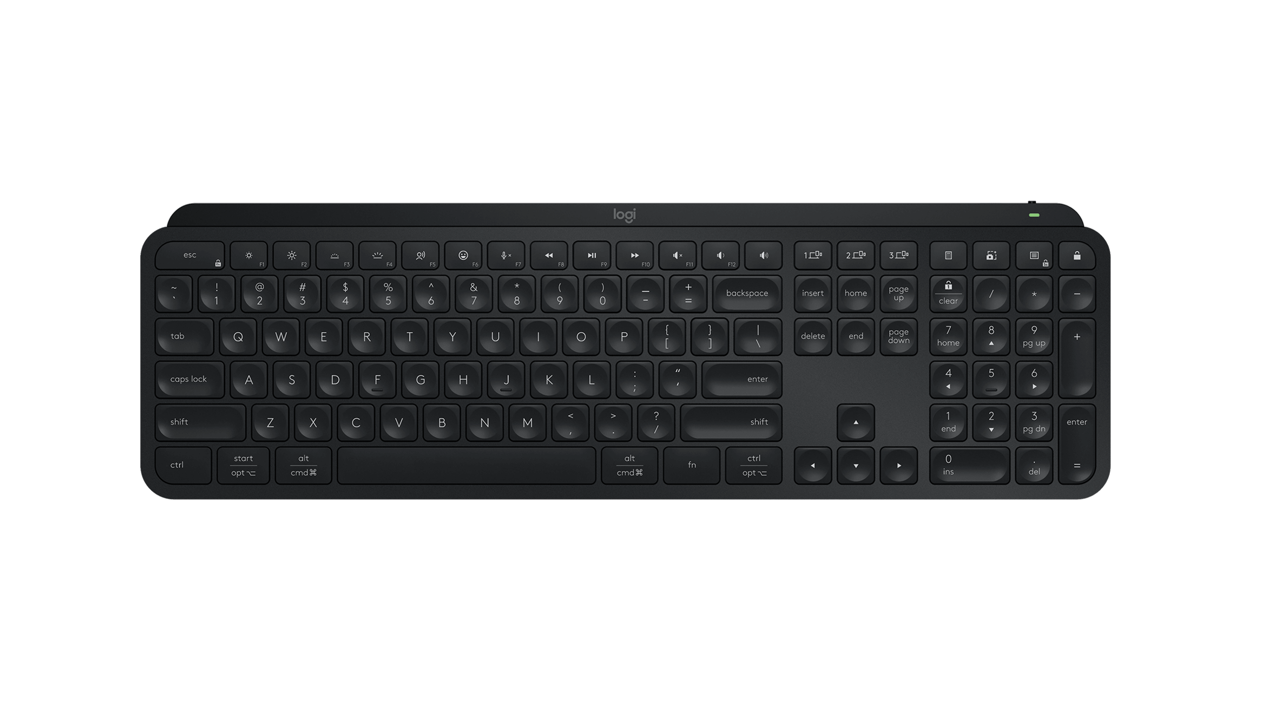 MX Keys S đại diện cho nhóm bàn phím low-profile nhưng vẫn giữ bố cục nghiêm túc cho người gõ nhiều ở bàn làm việc cố định. Ảnh: Logitech