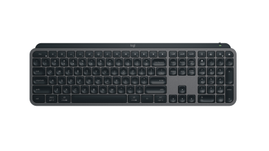 Bàn phím Logitech MX Keys S nhìn từ trên xuống, đại diện cho nhóm bàn phím không dây full-size cho công việc nhiều giờ. Ảnh: Logitech