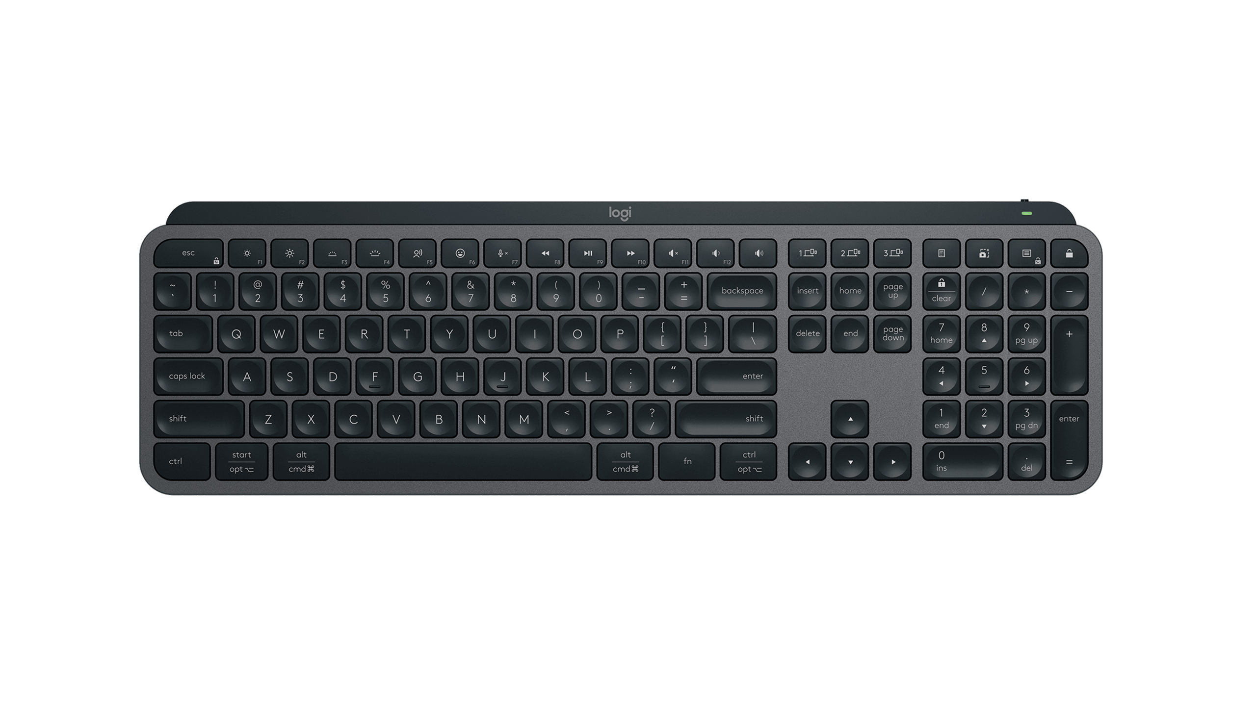MX Keys S là ví dụ điển hình cho nhóm bàn phím không dây thiên về gõ nhiều, layout đầy đủ và làm việc đa thiết bị. Ảnh: Logitech