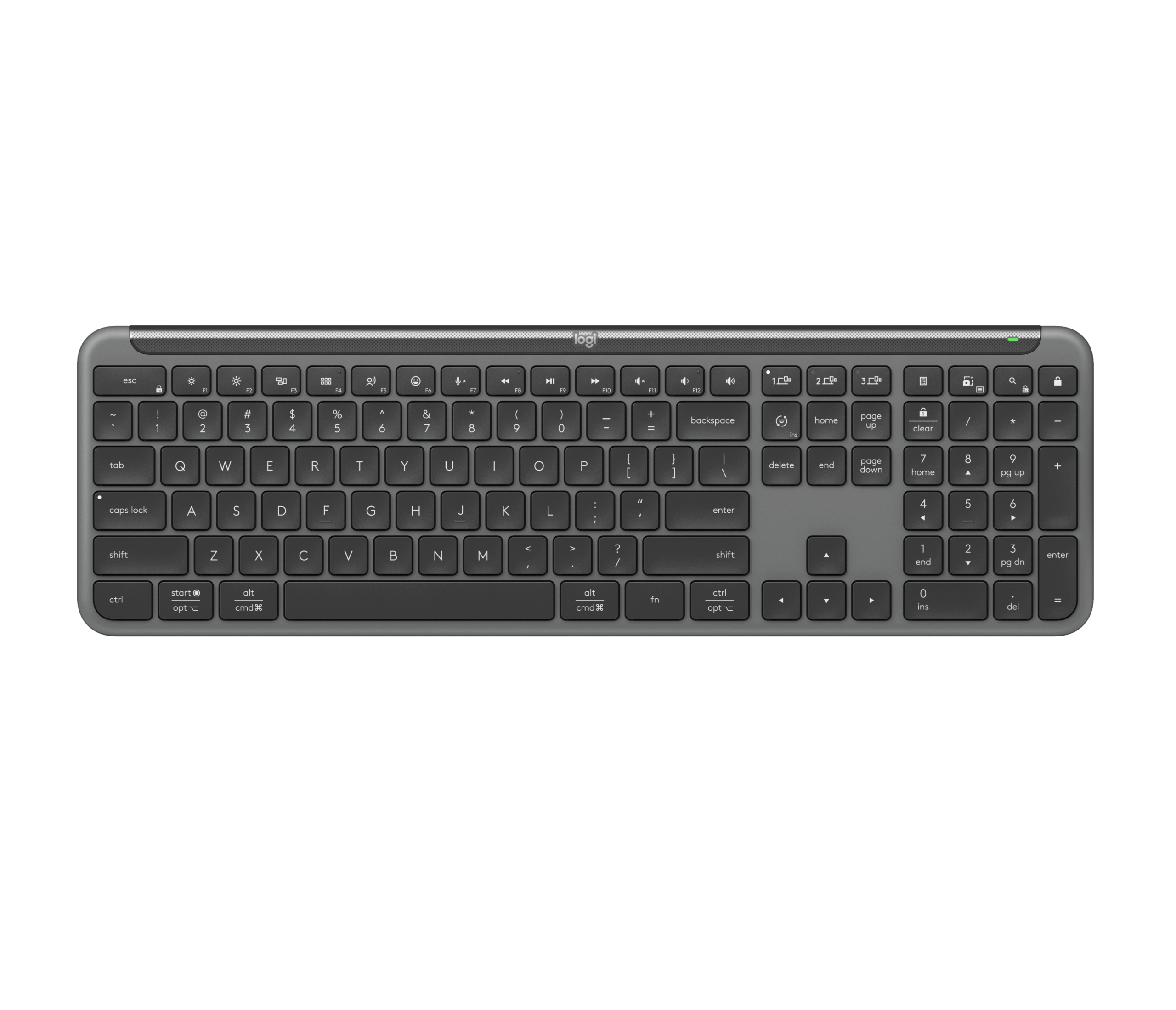 Signature Slim K950 đại diện khá rõ cho nhóm bàn phím full-size mỏng, yên tĩnh và hợp workflow văn phòng đa thiết bị. Ảnh: Logitech