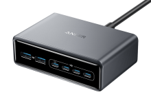 Bộ sạc Anker Prime 200W sáu cổng, minh họa cách chọn sạc đa cổng cho laptop và thiết bị cá nhân.
