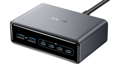 Bộ sạc Anker Prime 200W sáu cổng, minh họa cách chọn sạc đa cổng cho laptop và thiết bị cá nhân.