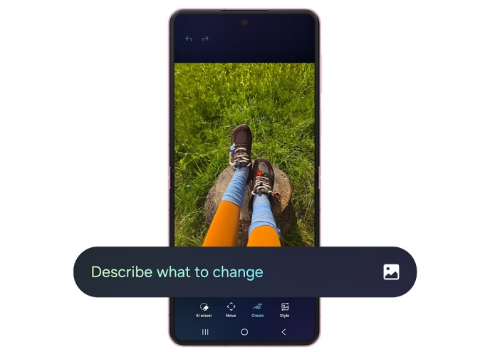 Photo Assist và các tính năng chỉnh ảnh trên Galaxy Z Flip8. Ảnh: Samsung Việt Nam