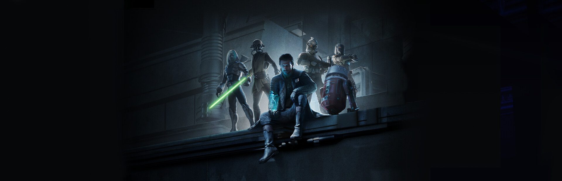 Đội hình nhân vật Star Wars Zero Company trong ảnh key art chính thức. Ảnh: EA / Lucasfilm Games.