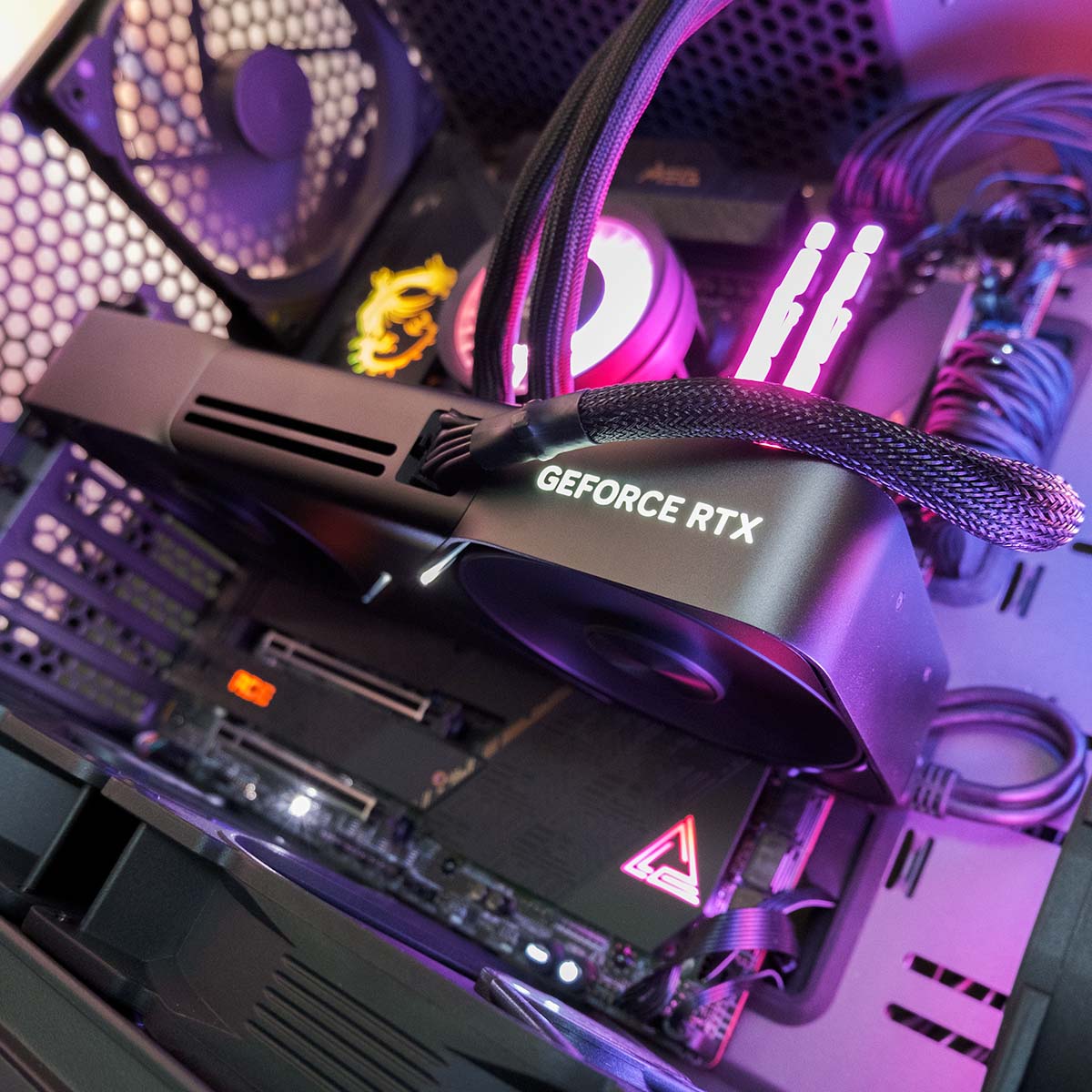 Nvidia GeForce RTX 5090 Founders Edition lit up
