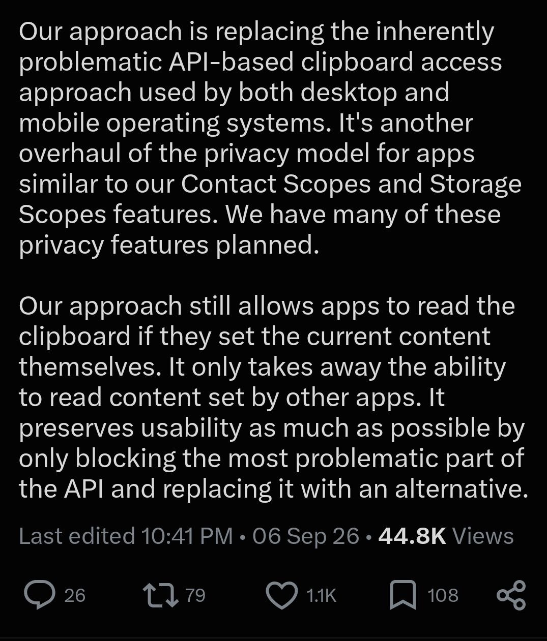 Tính năng Secure Paste trên GrapheneOS