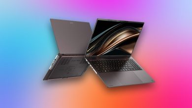 Toàn cảnh laptop Acer Vero 16 thế hệ mới mở nắp với màn hình 16 inch và vỏ nhôm tái chế