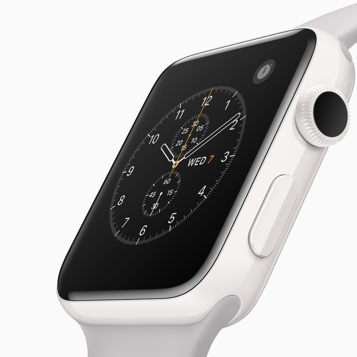 Chi tiết góc nghiêng thân vỏ gốm Apple Watch