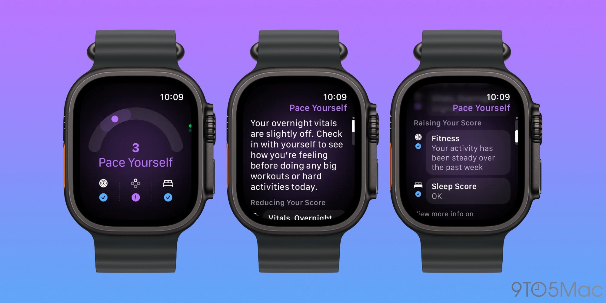 Giao diện ứng dụng Readiness trên Apple Watch