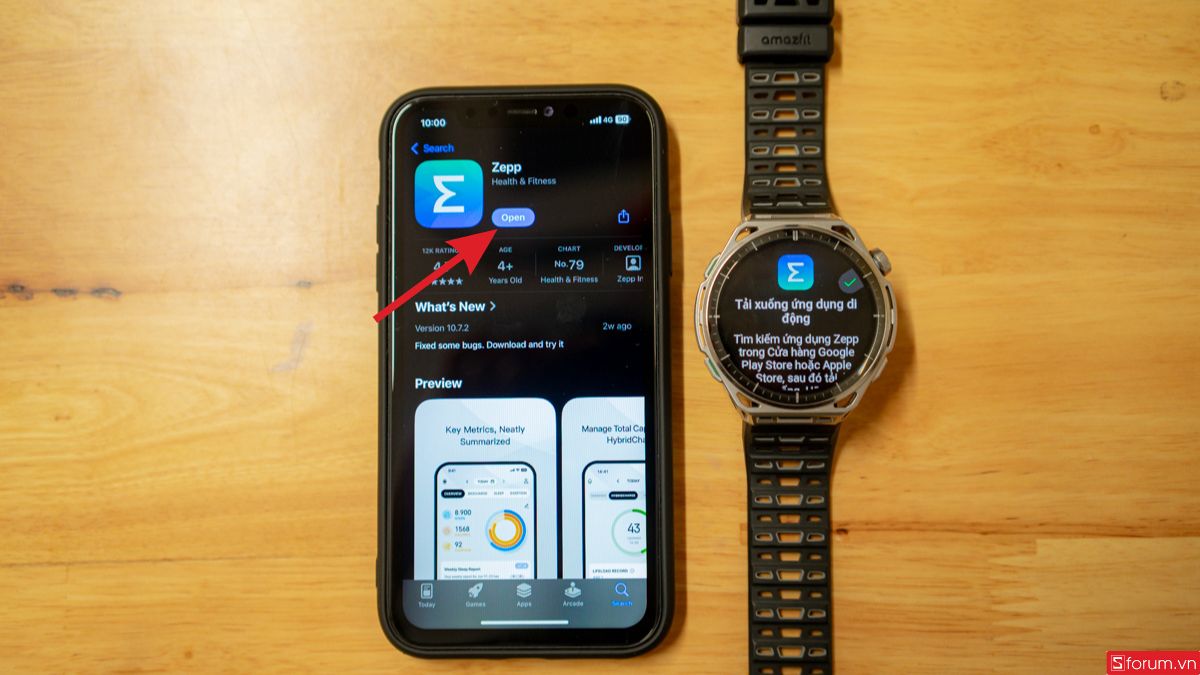 Thao tác kết nối Amazfit Balance 3 trong ứng dụng Zepp