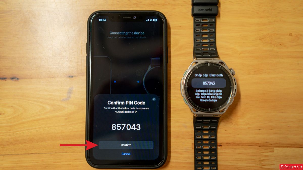 Thao tác kết nối Amazfit Balance 3 trong ứng dụng Zepp