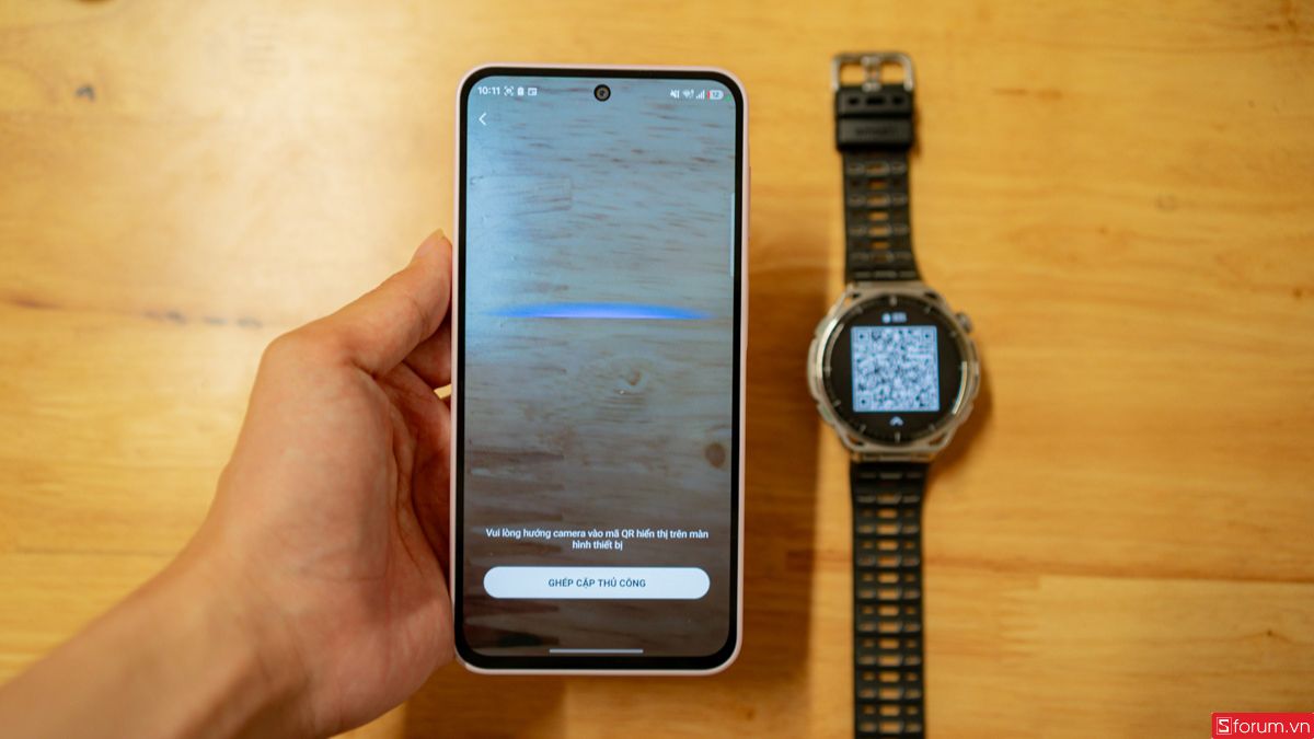 Thao tác kết nối Amazfit Balance 3 trong ứng dụng Zepp