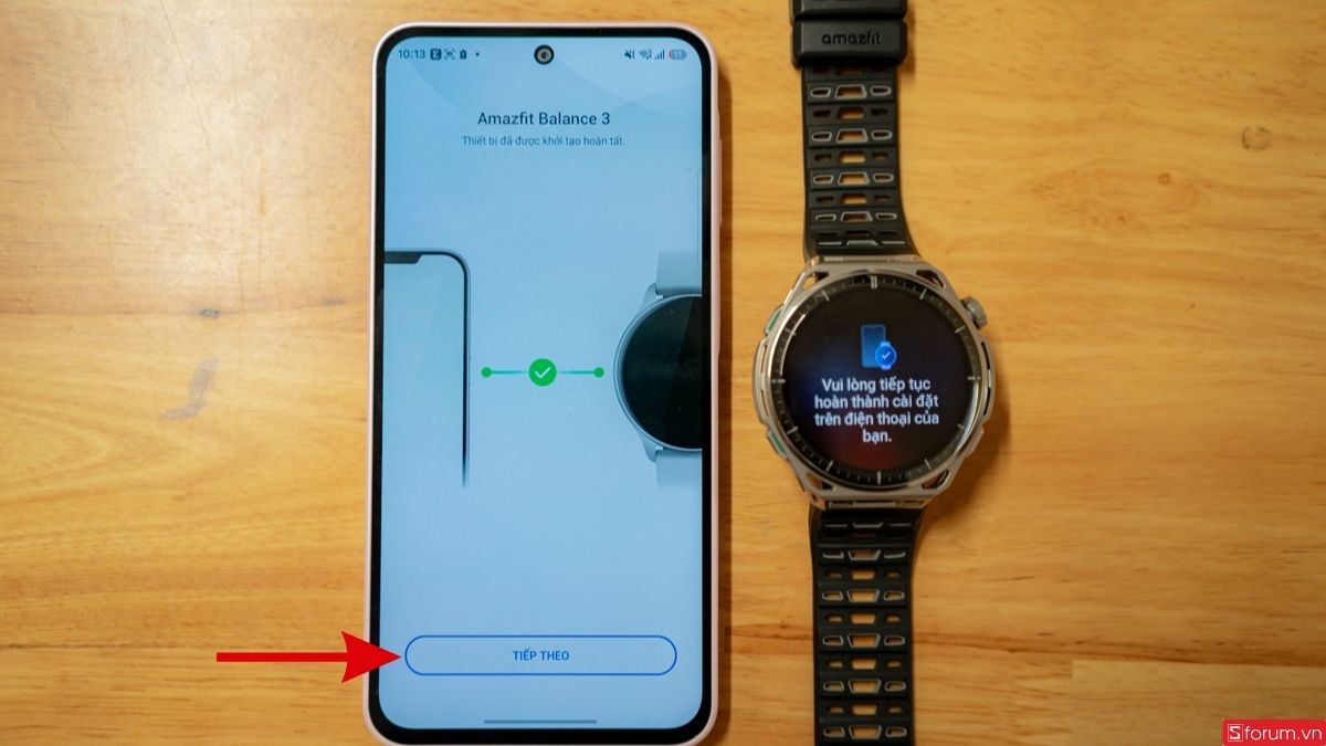 Thao tác kết nối Amazfit Balance 3 trong ứng dụng Zepp