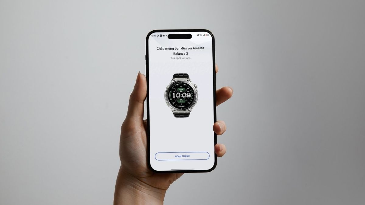 Màn hình hướng dẫn ghép Amazfit Balance 3 với điện thoại qua Zepp