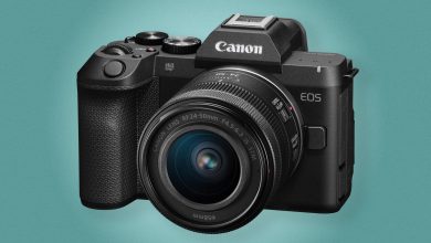 Canon EOS R8 Mark II với thiết kế góc cạnh mang cảm hứng retro
