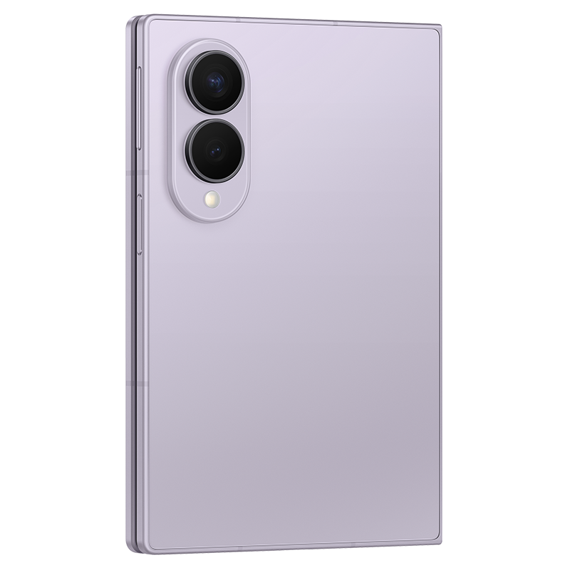 Galaxy Z Fold8 màu tím ở góc chụp nghiêng