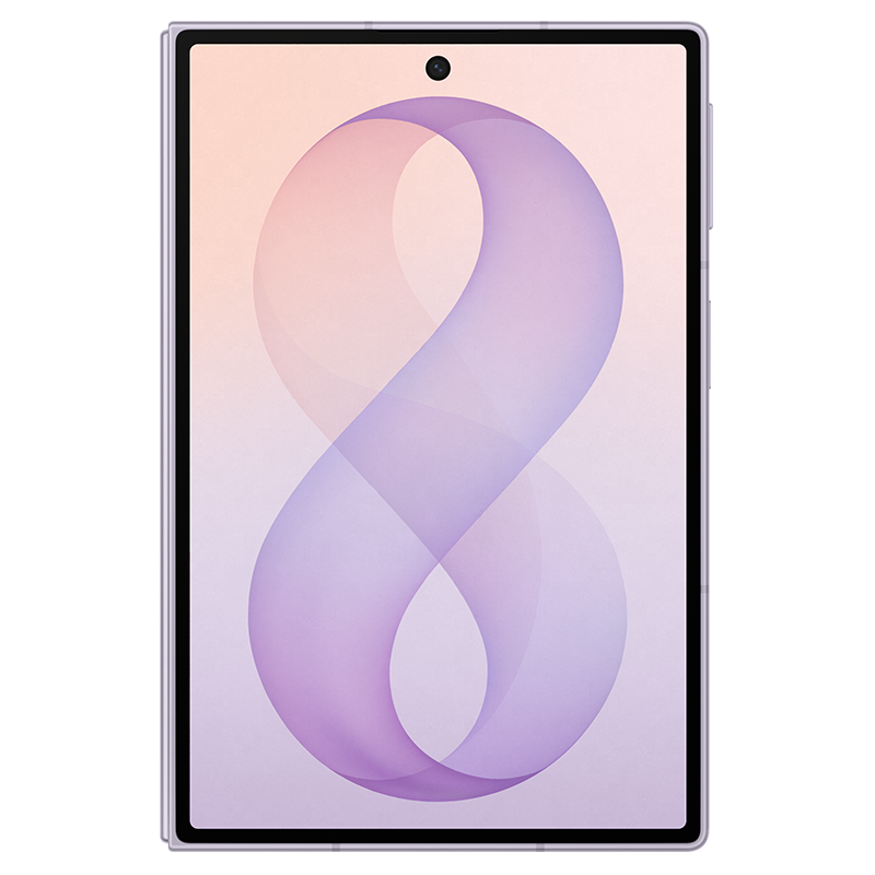 Galaxy Z Fold8 màu tím từ góc nhìn mặt sau