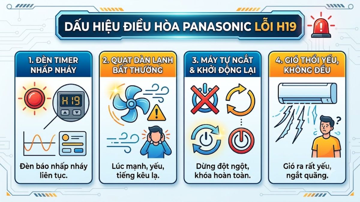 Điều hòa Panasonic trong ảnh minh họa việc kiểm tra thiết bị.