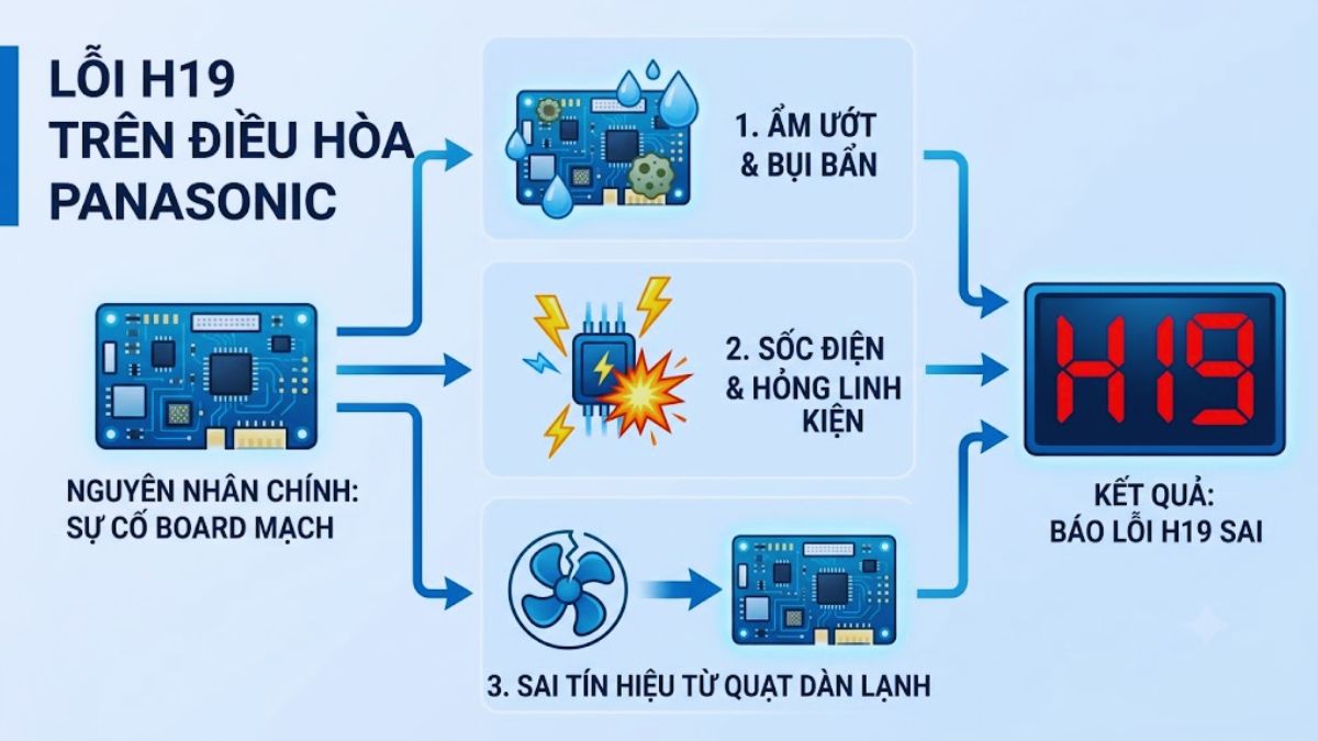 Điều hòa Panasonic trong ảnh minh họa việc kiểm tra thiết bị.