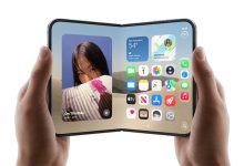 iPhone Duo đang mở rộng màn hình gập