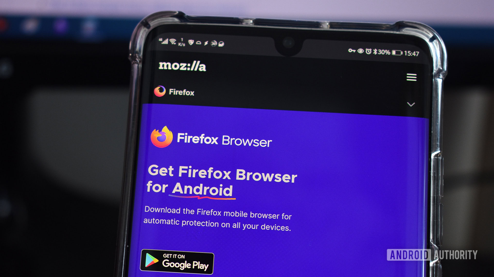 Trình duyệt Mozilla Firefox trên điện thoại Android