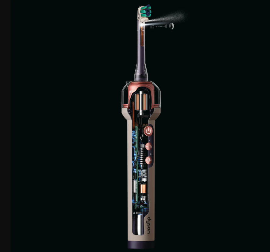 Ảnh cắt lớp Dyson CameraJet cho thấy camera, mạch và cơ cấu bên trong