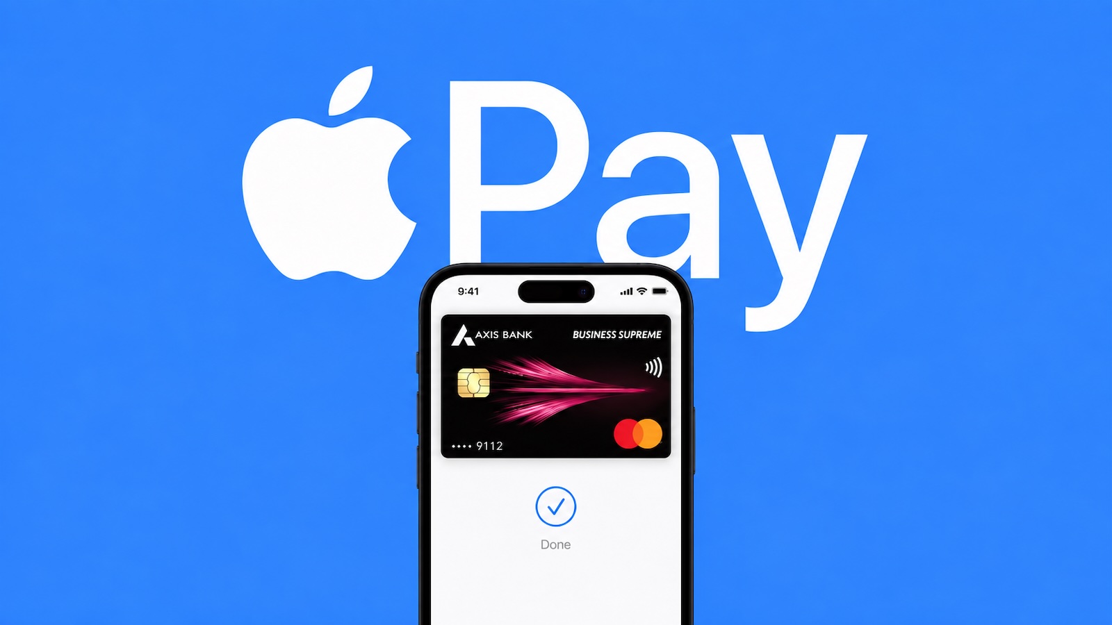 Giao diện thẻ Axis Bank kích hoạt trên Apple Pay