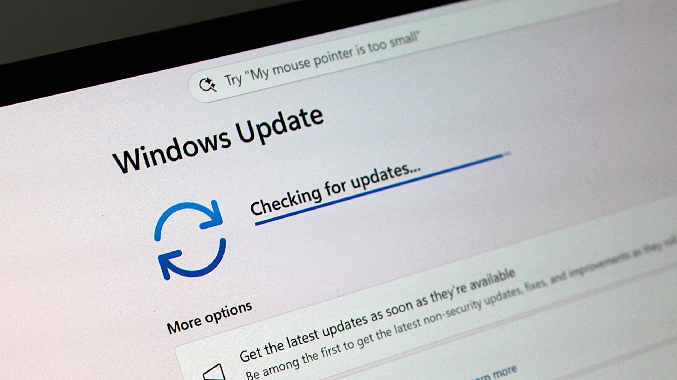 Giao diện Windows Update đang kiểm tra cập nhật