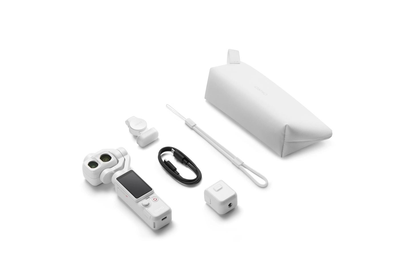 Tay cầm và gimbal Osmo Pocket 4P trắng ngọc trai