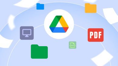 Logo Google Drive cùng các tài liệu minh họa ứng dụng lưu trữ đám mây