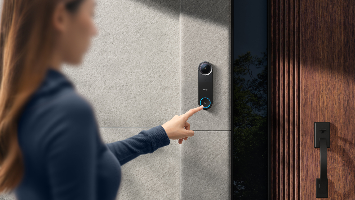 Cận cảnh thiết kế cụm ống kính 9 MP độ phân giải 3K và cảm biến trên Eufy Video Doorbell S4