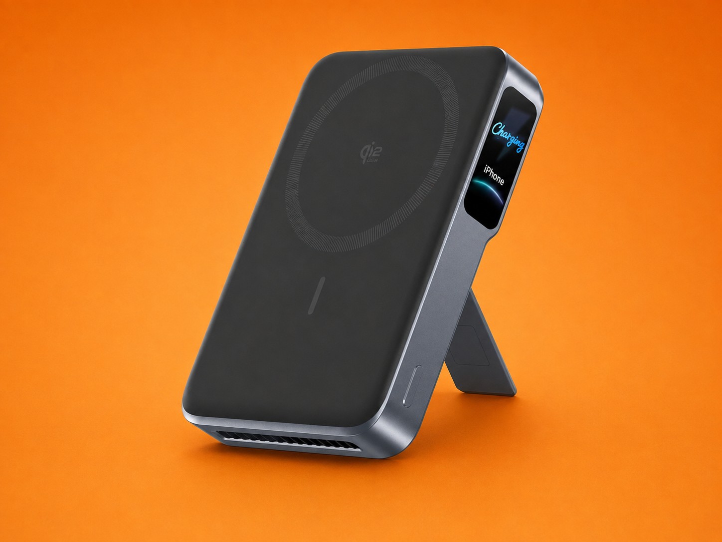 Mặt trước của pin MagGo Power Bank 2 Pro với màn hình hiển thị