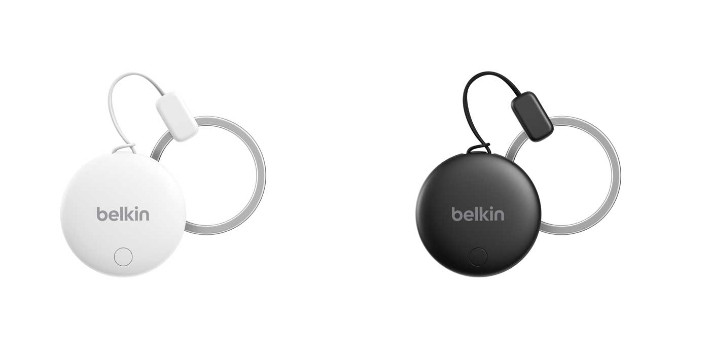 Mặt sau và cấu trúc của các phụ kiện theo dõi Belkin SureFind